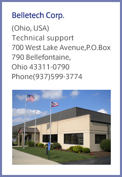 Belletech Corp. (Ohio, USA) Technical support 700 West Lake Avenue,P.O.Box 790 Bellefontaine, Ohio 43311-0790 Phone(937)599-3774